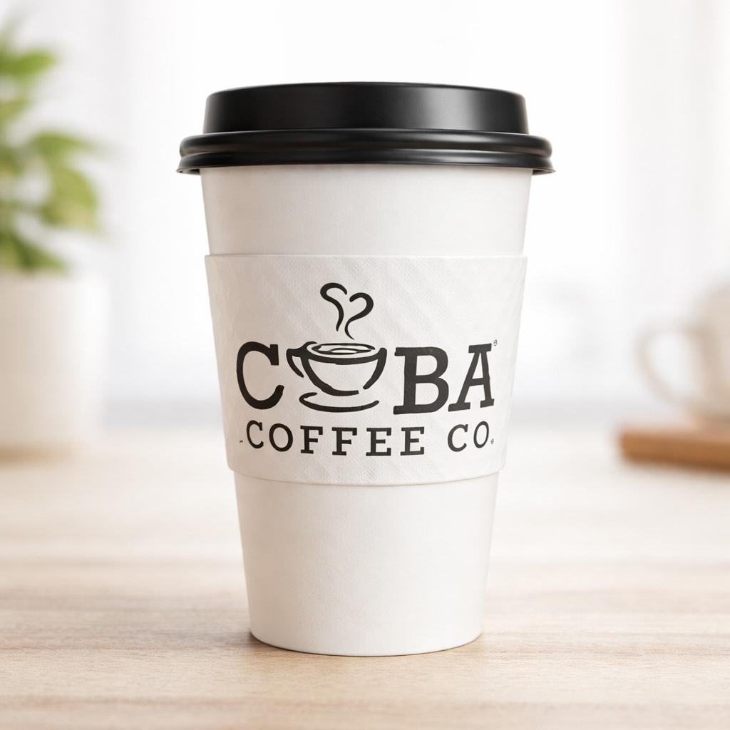 Hot coffee in Cuba Coffee Co cup in Cuba, Missouri